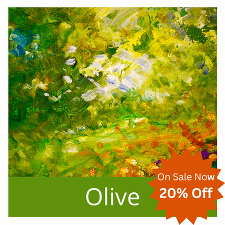 Abstract impressionist artwork of lush green foliage, with golden sunlight filtering through the leaves. 